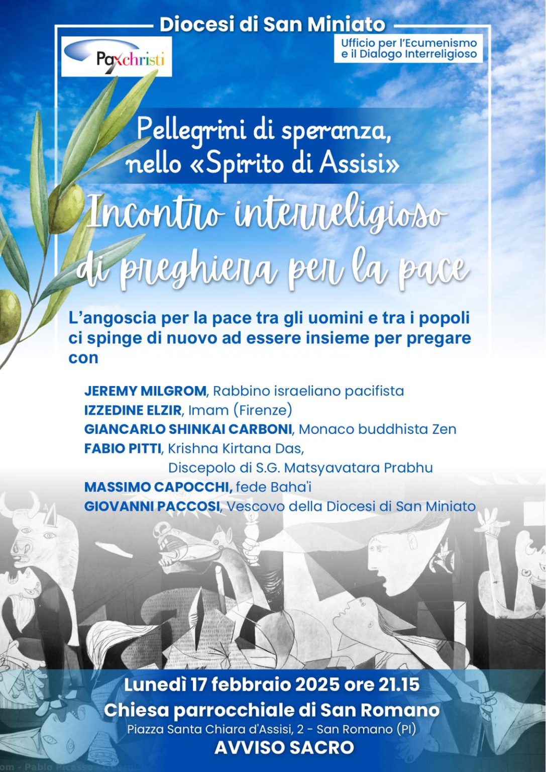 Incontro interreligioso di preghiera per la pace – Diocesi di San Miniato