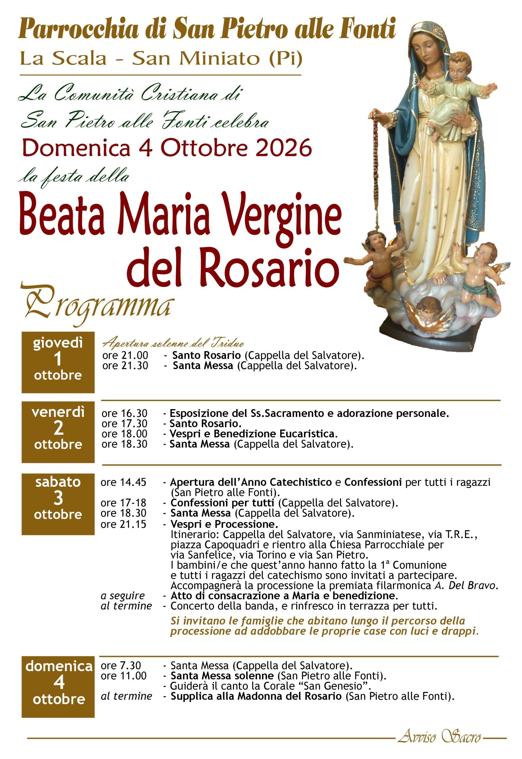 Festa della Madonna del Rosario La Scala