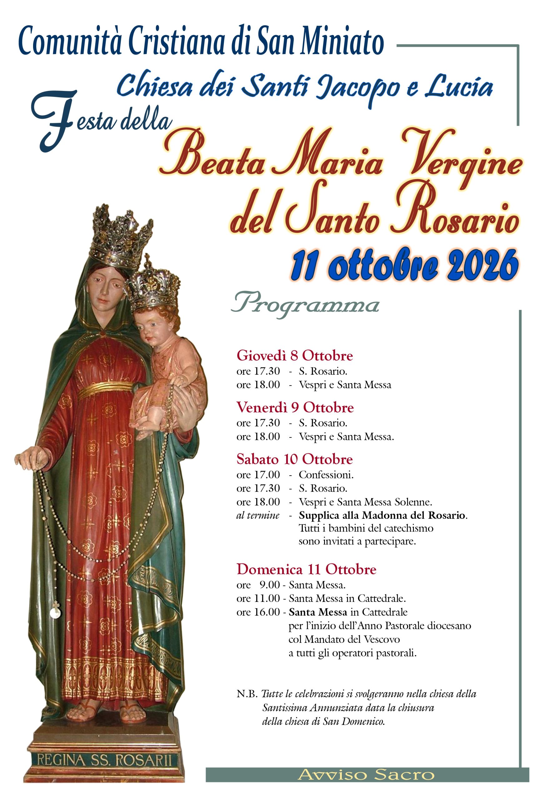 Festa della Madonna del Rosario San Miniato